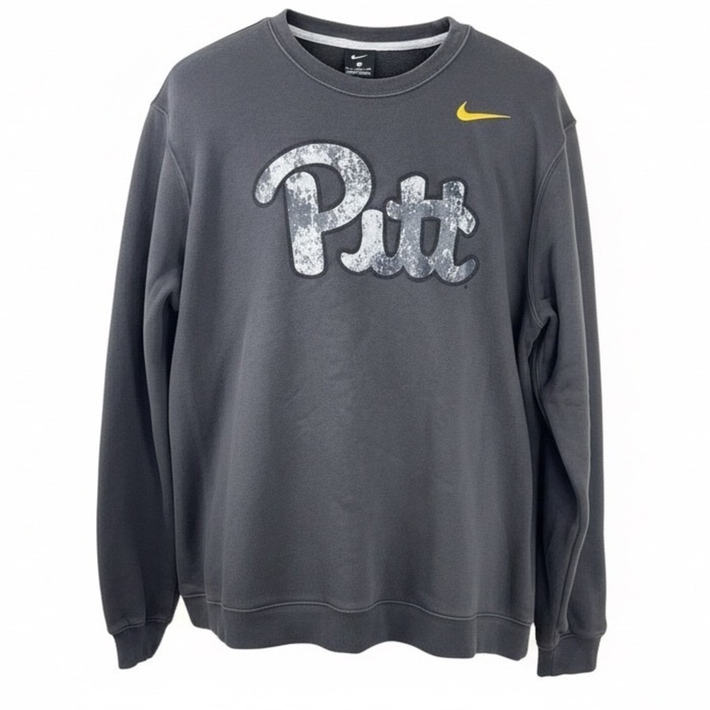 Nike Sweatshirt Pitt Panthers Men's XL Grey University Crewneck Collegiate 3227